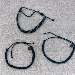 Pura Vida Teal Braided Bracelet Set